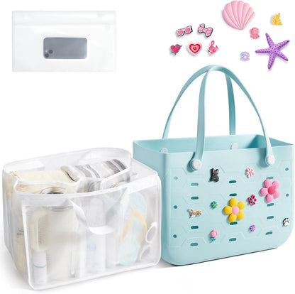 Chic Beach Tote with Removable Wet Pocket – Water-Resistant for Outdoors