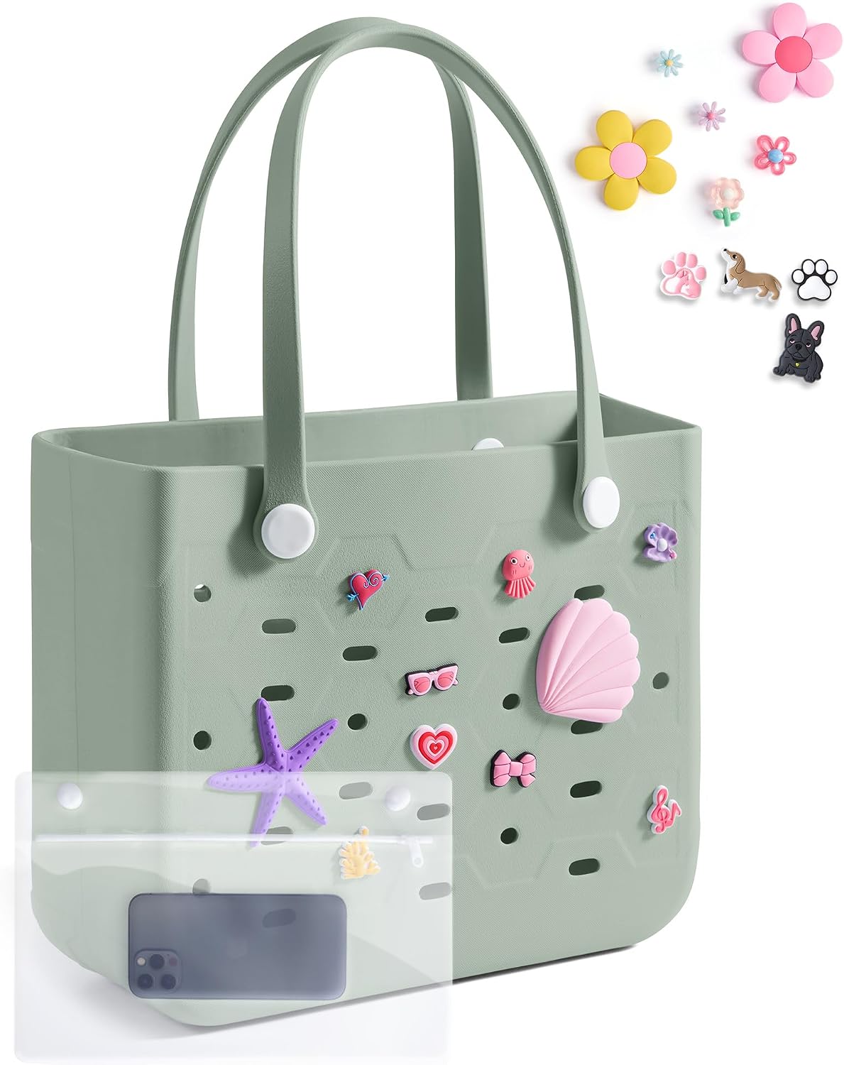 Chic Beach Tote with Removable Wet Pocket – Water-Resistant for Outdoors