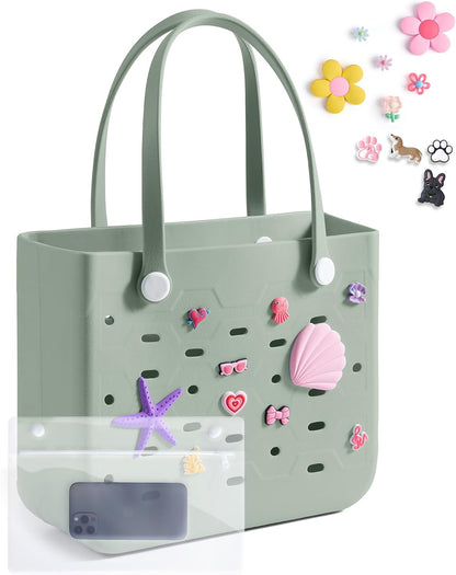 Chic Beach Tote with Removable Wet Pocket – Water-Resistant for Outdoors