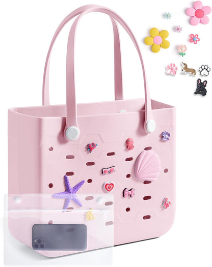 Chic Beach Tote with Removable Wet Pocket – Water-Resistant for Outdoors