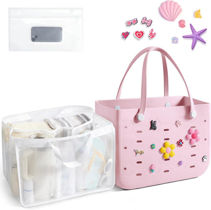 Chic Beach Tote with Removable Wet Pocket – Water-Resistant for Outdoors