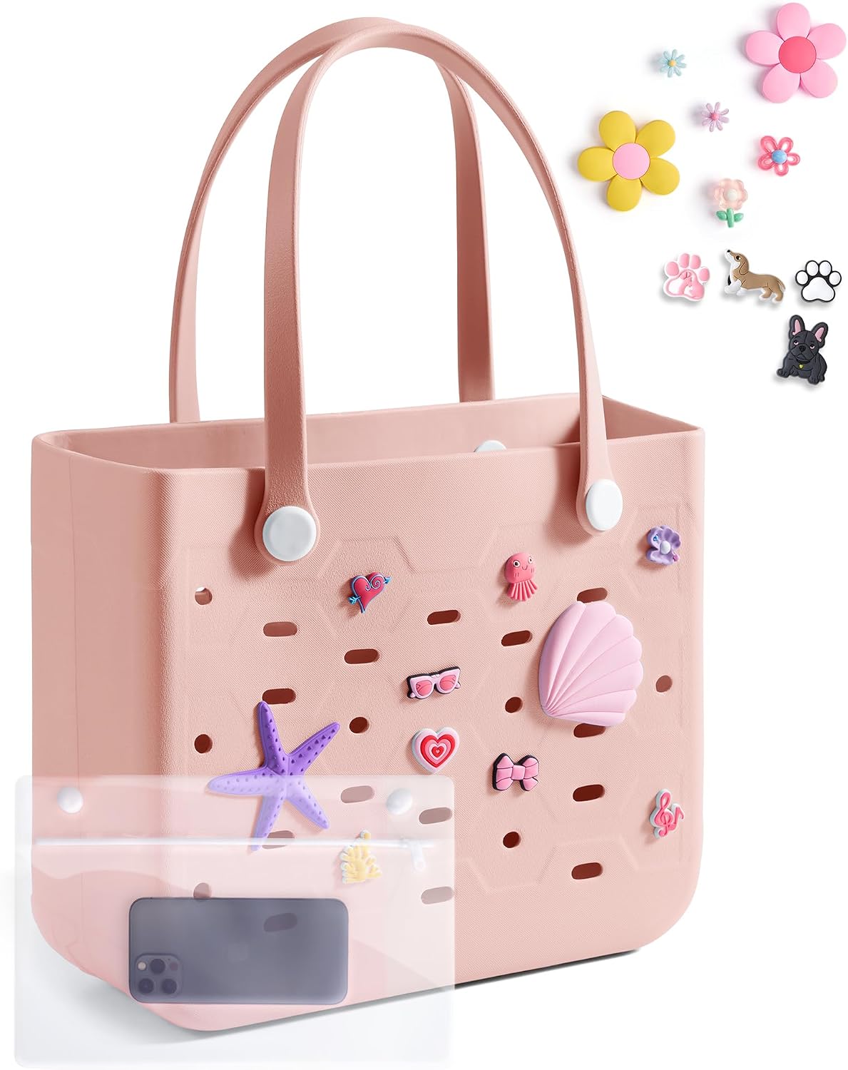 Chic Beach Tote with Removable Wet Pocket – Water-Resistant for Outdoors