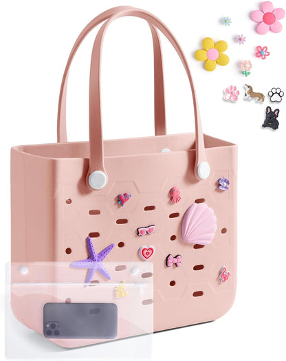Chic Beach Tote with Removable Wet Pocket – Water-Resistant for Outdoors