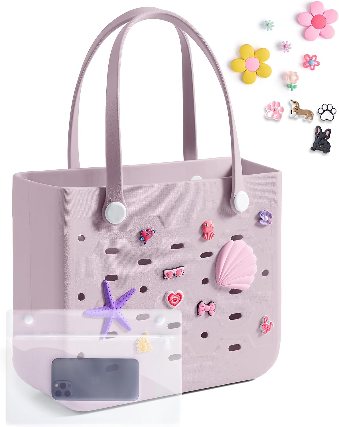 Chic Beach Tote with Removable Wet Pocket – Water-Resistant for Outdoors