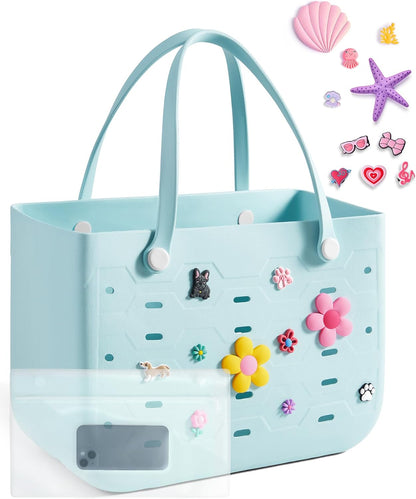Chic Beach Tote with Removable Wet Pocket – Water-Resistant for Outdoors