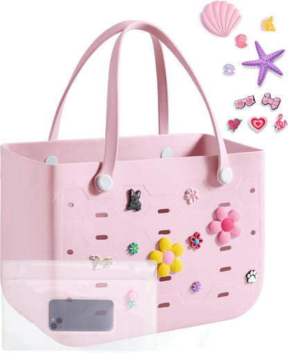 Chic Beach Tote with Removable Wet Pocket – Water-Resistant for Outdoors