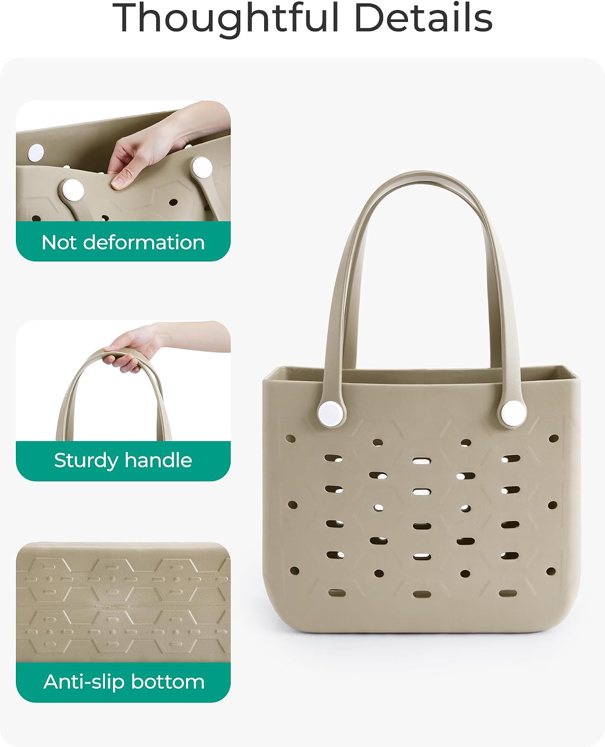 Chic Beach Tote with Removable Wet Pocket – Water-Resistant for Outdoors