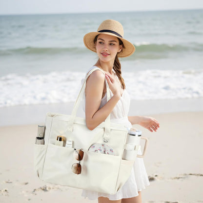 Spacious Outdoor Tote with Waterproof Wet Storage Compartment