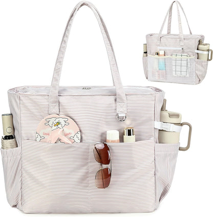 Spacious Outdoor Tote with Waterproof Wet Storage Compartment