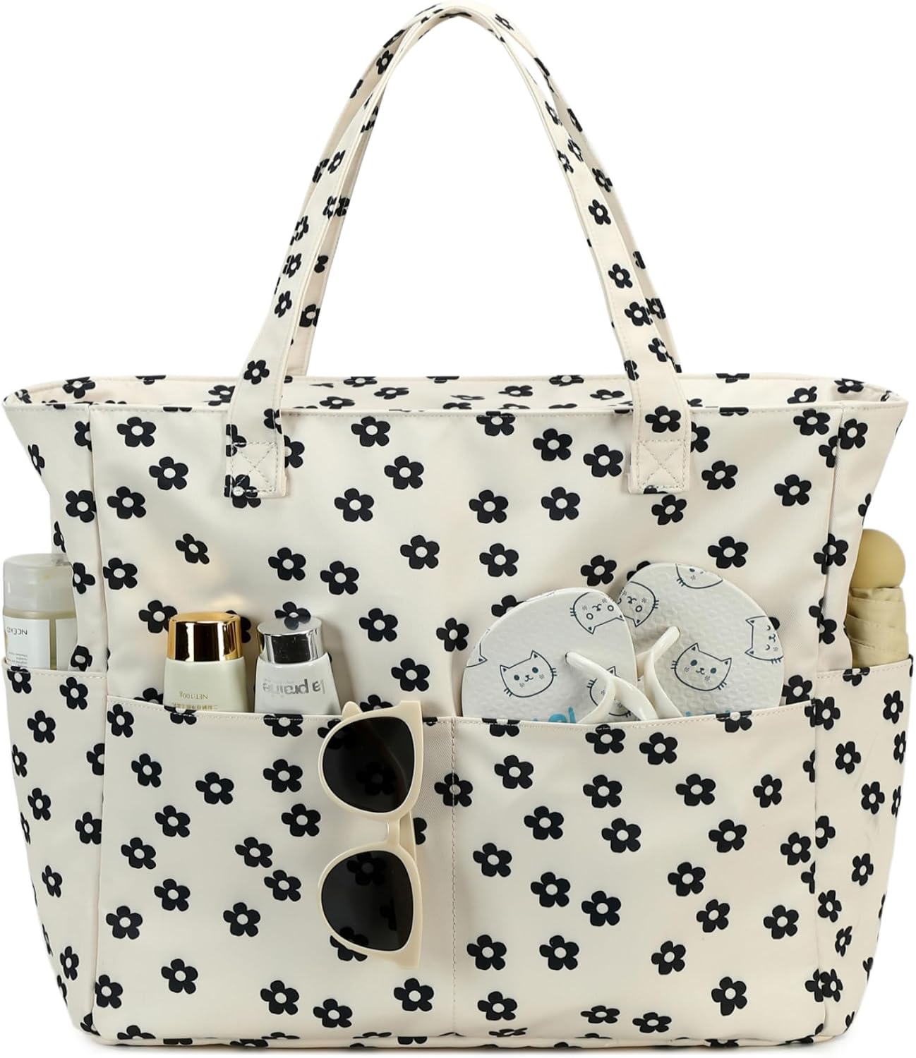 Spacious Outdoor Tote with Waterproof Wet Storage Compartment