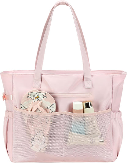 Spacious Outdoor Tote with Waterproof Wet Storage Compartment