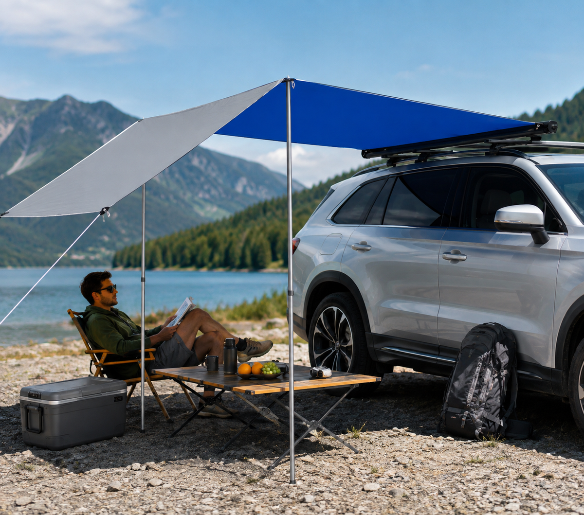 Pull-Out Waterproof Awning Kit for SUVs, Trucks, and Vans – 2x3M, 2.7x4M, 3x3M Canopy Sunshade and Rain Shelter