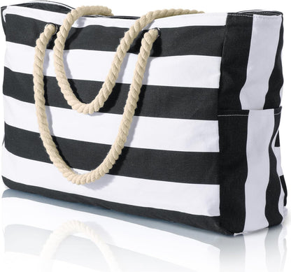 Spacious Waterproof Tote with Zip Closure for Everyday Essentials