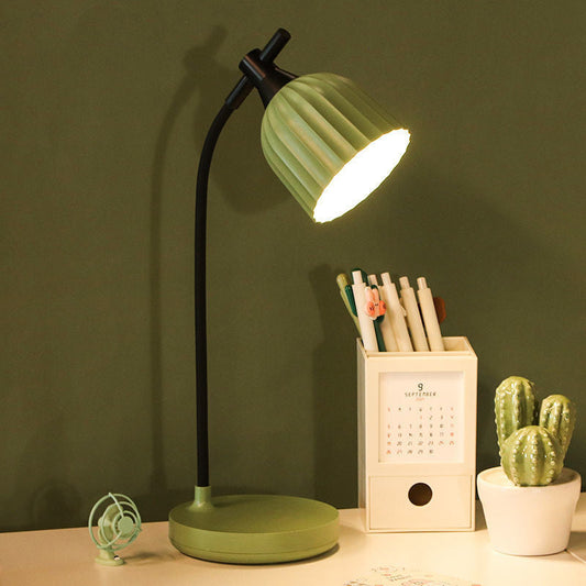 Adjustable Brightness LED Desk Lamp - Modern Minimalist for Small Areas