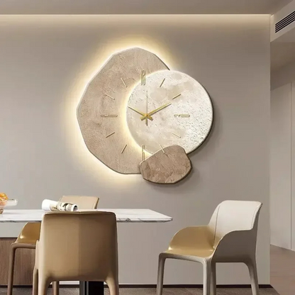Contemporary Wall Clock with Built-in Dimmable LED Light for Stylish Decor