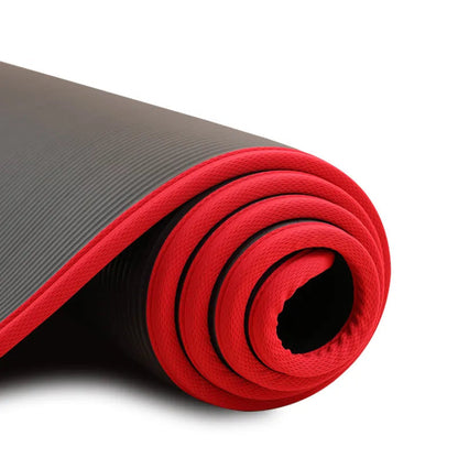 Non-Slip Yoga Mat with 10mm Thickness and Textured Surface for Stability