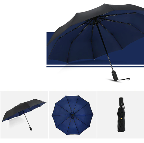 Wind-Resistant Storm Umbrella with Automatic Open Feature - All-Weather Durability