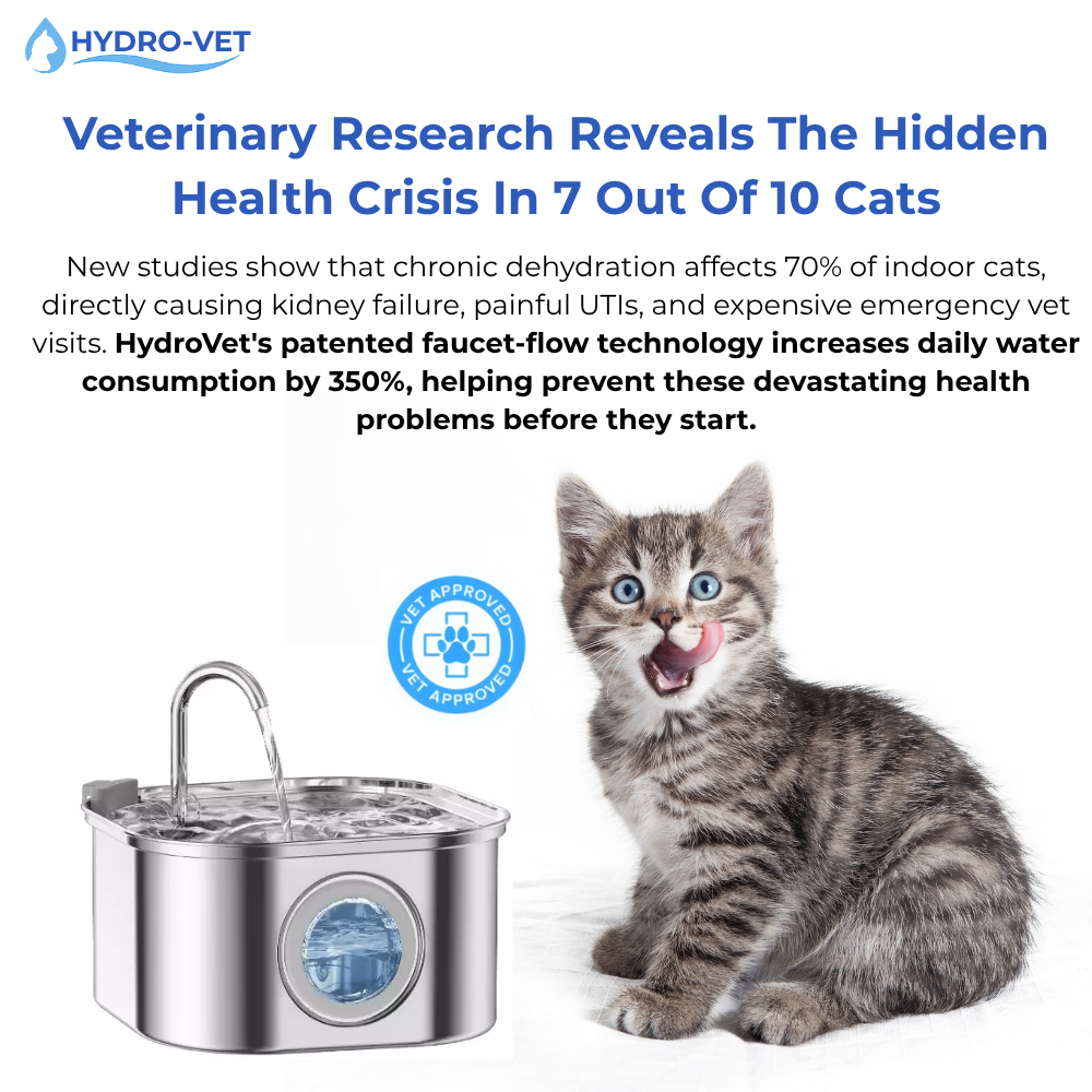 Cat Water Fountain with 5-Stage Filtration - 3.2L Quiet Hydration