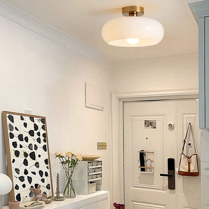 Round Ceiling Lamp in Art Deco Style