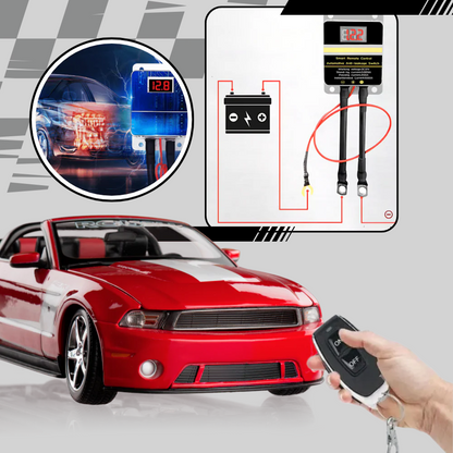 Compact Vehicle Security Switch with Remote Control & Wireless Disconnect