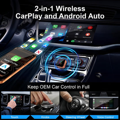 Compact USB Wireless Adapter for CarPlay – Automatic Reconnect and Connectivity