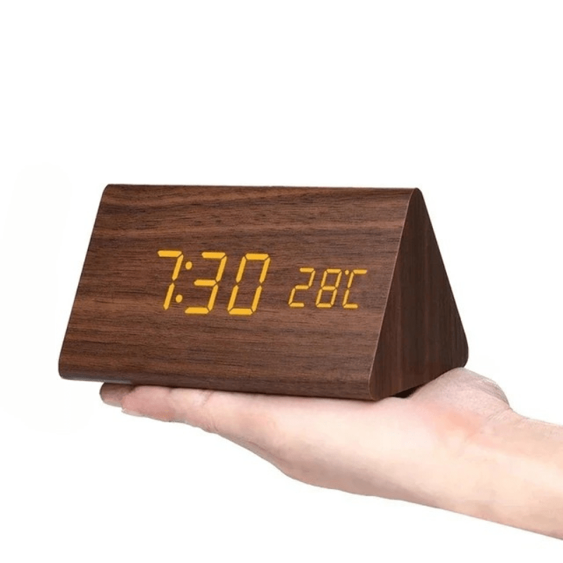 Table Clock with Triangular LED Display