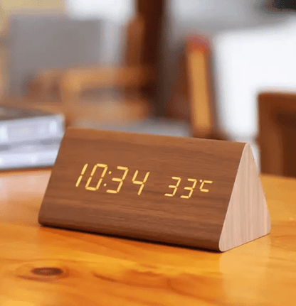 Table Clock with Triangular LED Display