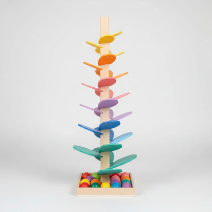 Colorful Wooden Toy Tower Made from Eco-Friendly Materials for Early Learning