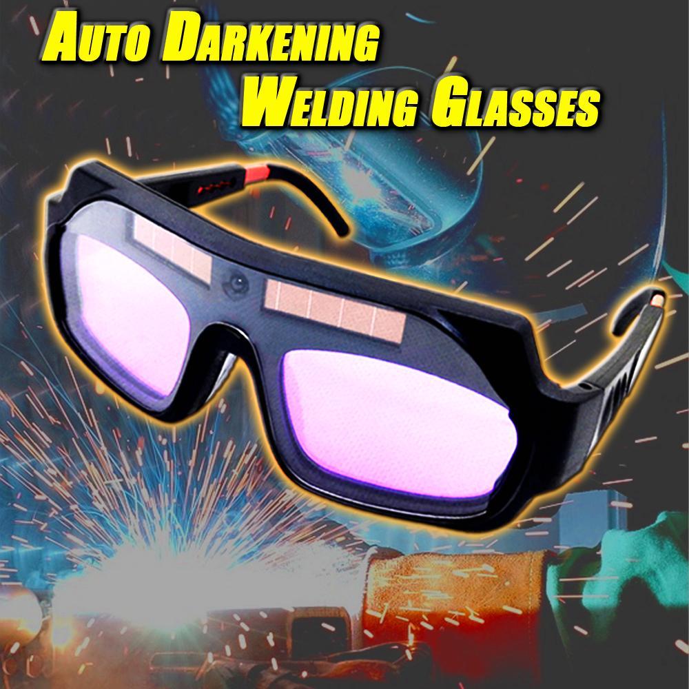 Solar-Powered Auto-Dimming Welding Glasses with UV Shield