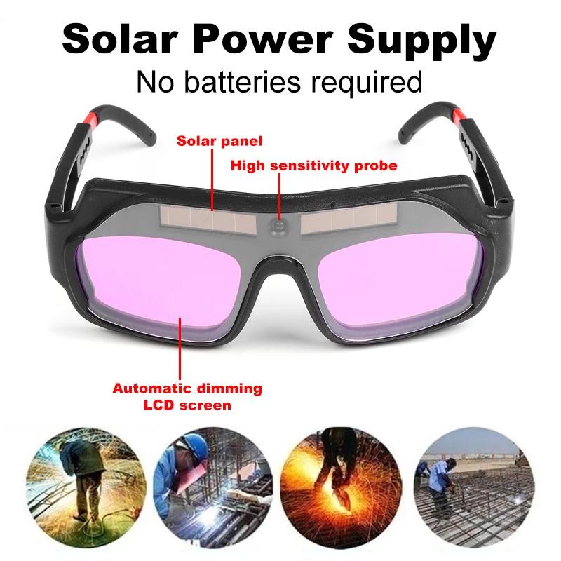 Solar-Powered Auto-Dimming Welding Glasses with UV Shield