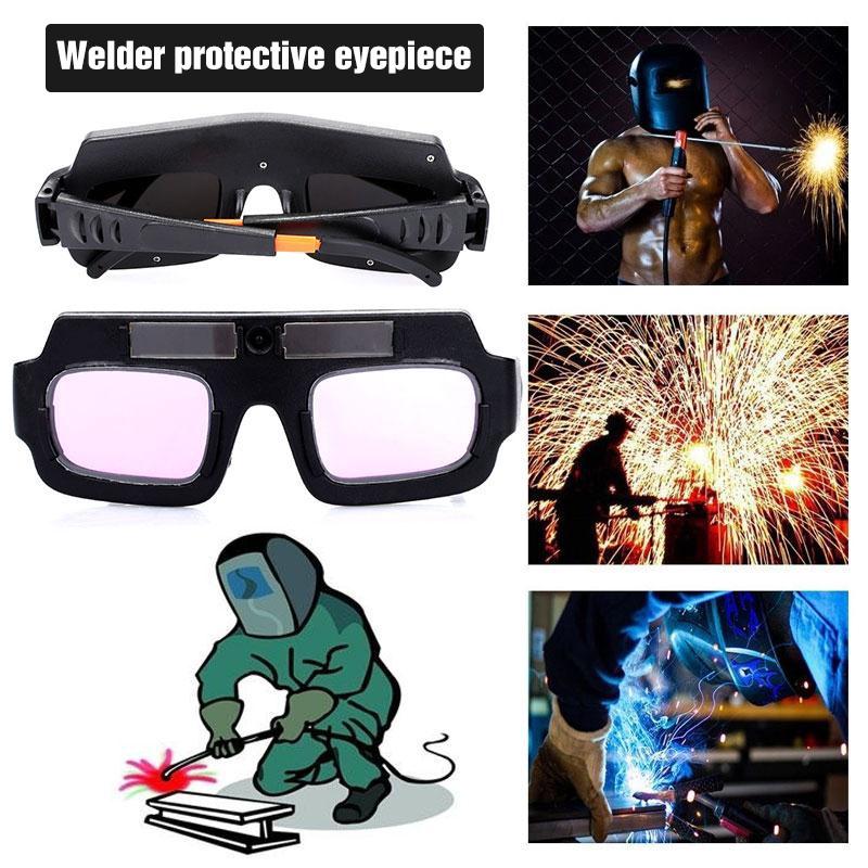 Solar-Powered Auto-Dimming Welding Glasses with UV Shield