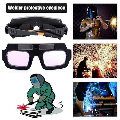 Solar-Powered Auto-Dimming Welding Glasses with UV Shield
