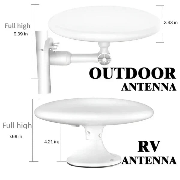 High-Definition Outdoor TV Antenna with 360-Degree Reception