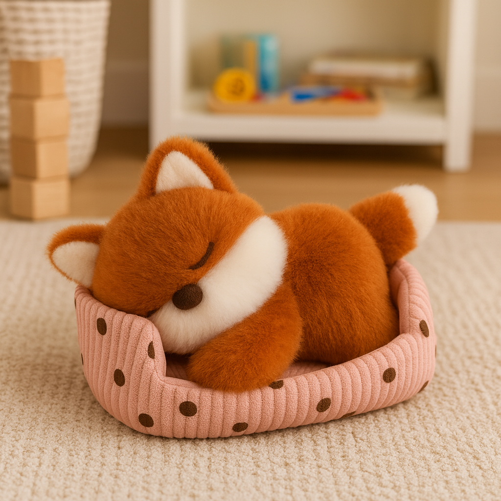Plush Toy of a Fox for Comforting Sleep