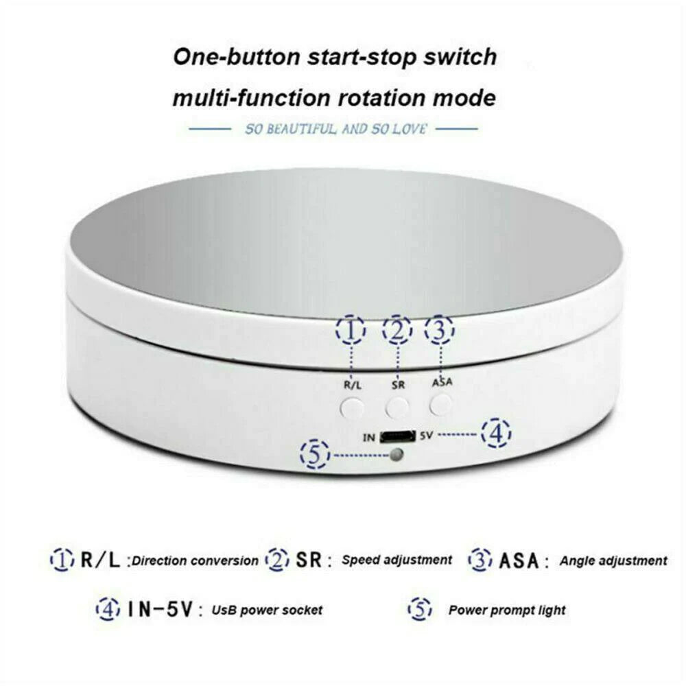 Automated Display Turntable with Adjustable Speed & Angles
