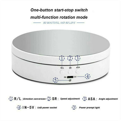 Automated Display Turntable with Adjustable Speed & Angles