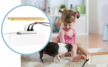 Smart Cable Management Box with Side Access and Secure Lid