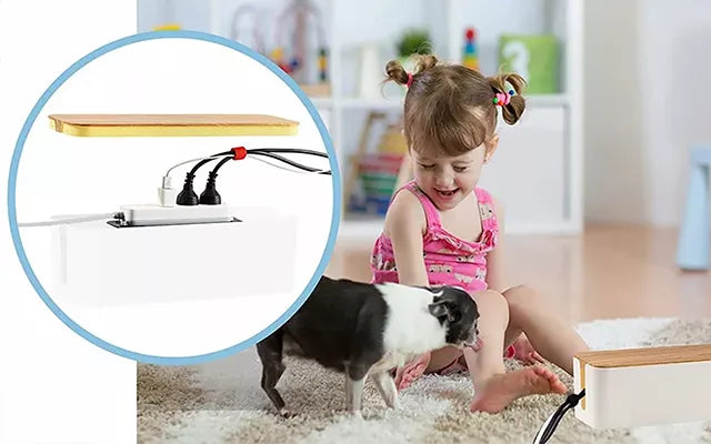 Cable Management Organizer Box for Hiding Wires at Home and Office