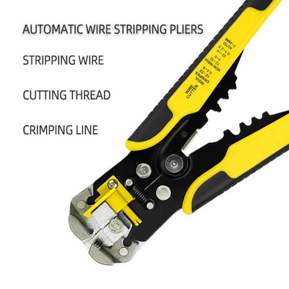 Multi-Function Wire Stripper with Integrated Cutter and Crimper