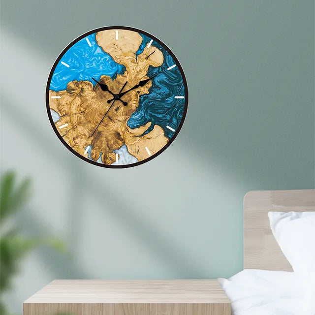 Clear Glass Wall Clock with Contemporary Design