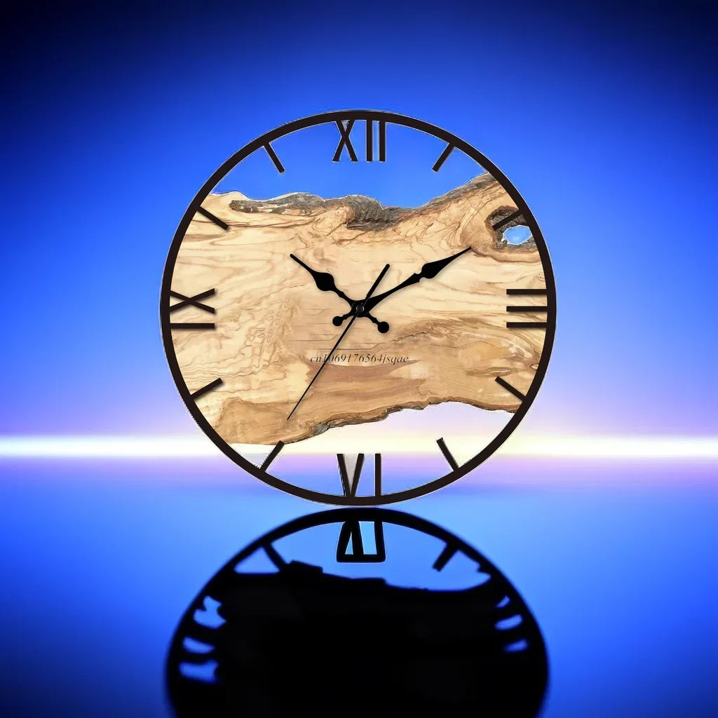 Clear Glass Wall Clock with Contemporary Design