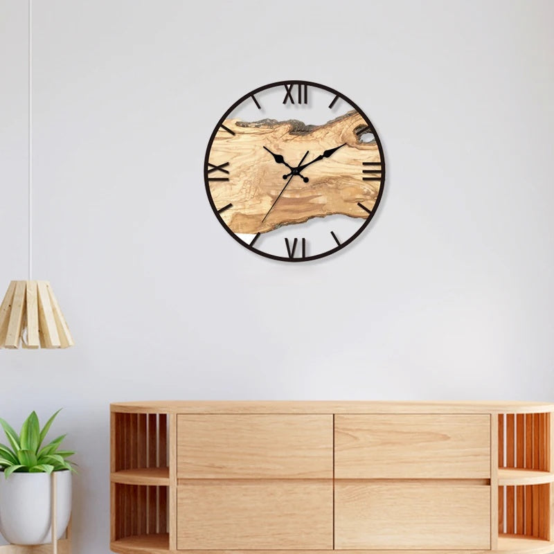 Clear Glass Wall Clock with Contemporary Design