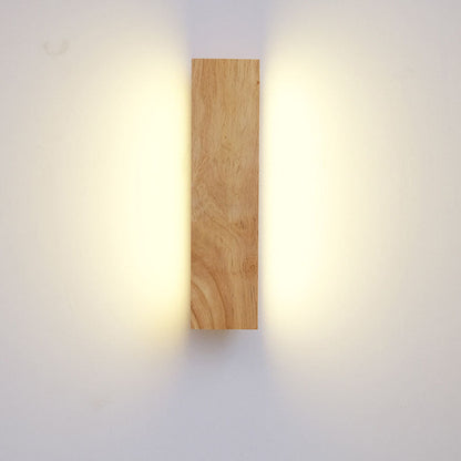 Rotatable LED Wall Light - Elegant Minimalist Design in Wood