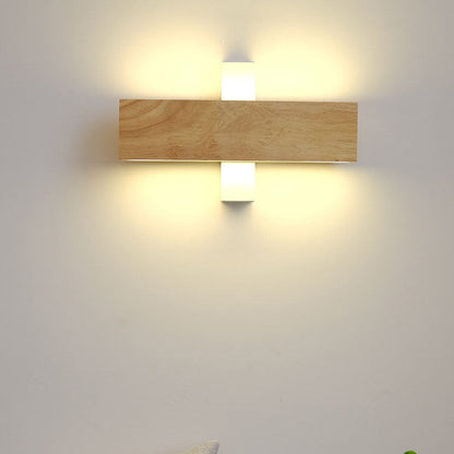 Rotatable LED Wall Light - Elegant Minimalist Design in Wood