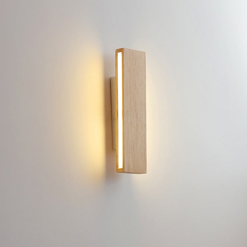 Rotatable LED Wall Light - Elegant Minimalist Design in Wood