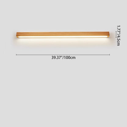 Modern Solid Wood LED Wall Sconce Light - Elegant Design