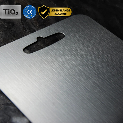 Antibacterial Titanium Kitchen Board with Safety Edges