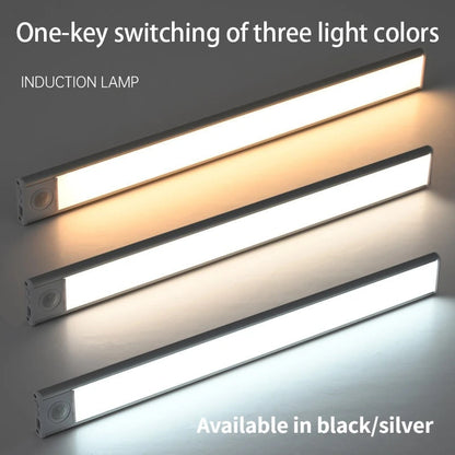 Motion Sensor Slim Light with Magnetic Base and Adjustable Color Settings