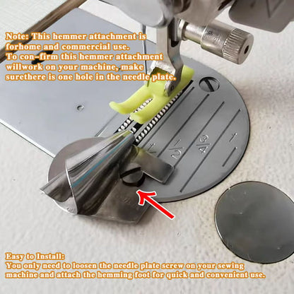 Precision Hemming Foot for Seamless Edges in Various Sizes