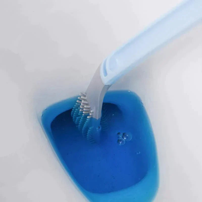Innovative Wall-Mounted Silicone Toilet Cleaner with Flexible Design